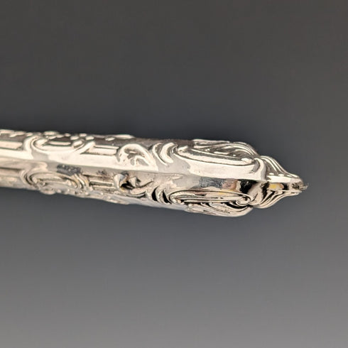 1909 British Antique Sterling Silver Handle Fish Cutlery 6 Pair Harrison Fisher